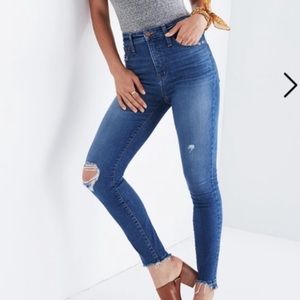 MADEWELL Curvy High Rise Skinny Distressed